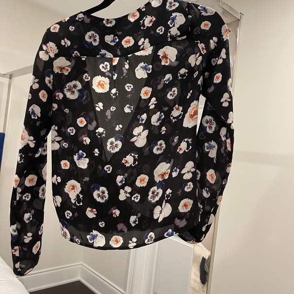 GUESS Floral Blouse Size XXS - Picture 2 of 4